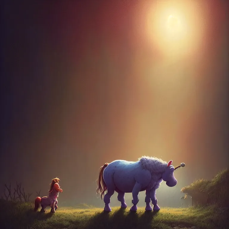 Prompt: epic professional digital art of simple eeyore, atmospheric lighting, painted, intricate, detailed, by leesha hannigan, wayne haag, simon stalenhag, ignacio fernandez rios, best on artstation, cgsociety, epic, stunning, gorgeous, much detail, much wow, masterpiece