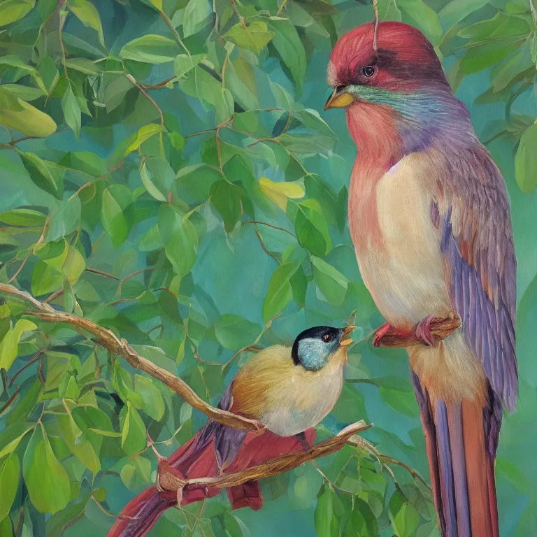 Prompt: a beautiful painting of a bird in hand is worth two in the bush, highly detailed, 8 k resolution, by elizabeth gould