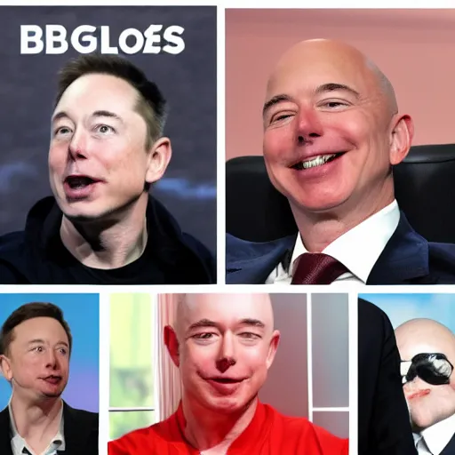 Image similar to elon x bezos x gates troll face