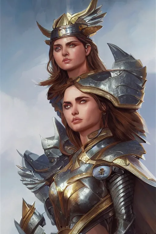 Image similar to amazon valkyrie athena, d & d, fantasy, portrait, highly detailed, headshot, digital painting, trending on artstation, concept art, sharp focus, illustration, art by artgerm and greg rutkowski and magali villeneuve