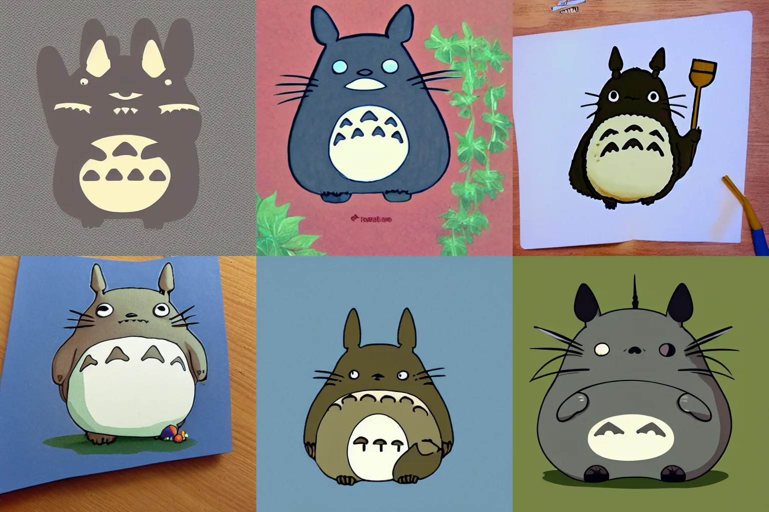 Prompt: chibi Totoro illustration