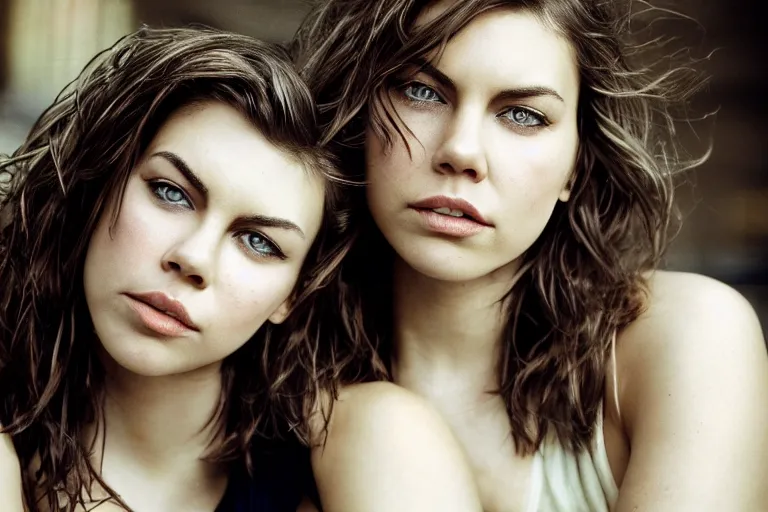 Image similar to closeup potrait of Lauren Cohan in a deserted new york city, photograph, natural light, sharp, detailed face, magazine, press, photo, Steve McCurry, David Lazar, Canon, Nikon, focus