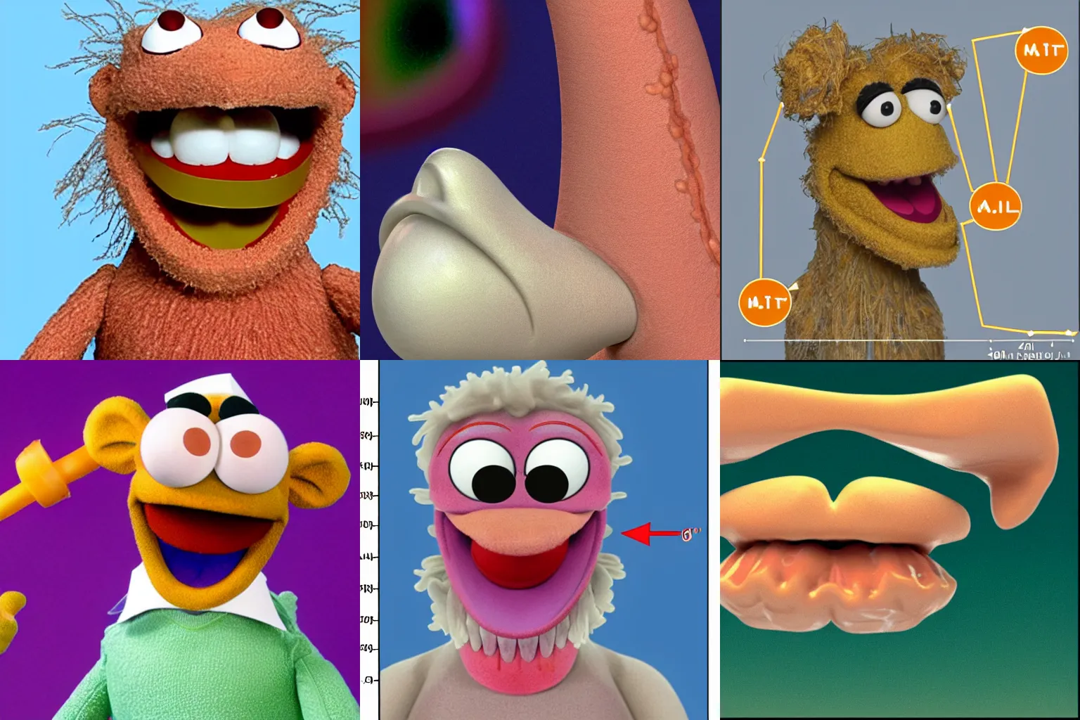 Prompt: FIGURE 6.9.1 Mid-sagittal oral vocal tract showing major areas of articulation in Beaker (Muppet)'s oral vocal tract