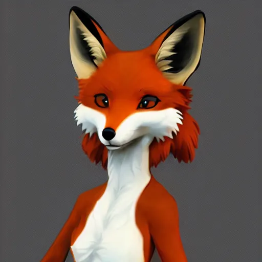 Prompt: an anthropomorphic fox, fursona!!!! trending on furaffinity, by kawacy, trending on artstation