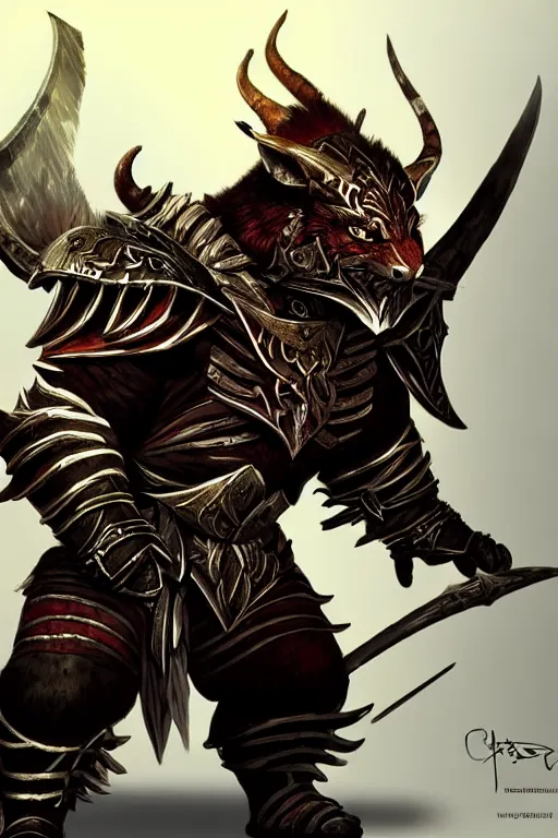 Charr warrior of Guild Wars 2, concept art, close-up, | Stable ...