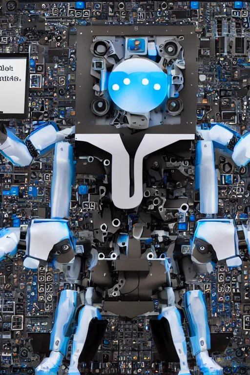 Image similar to 🤖 A robot with body parts made up of graphics cards 🖥️