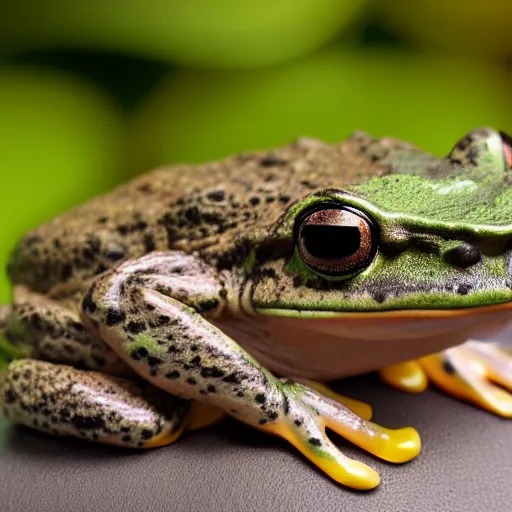 Image similar to photograph of a frog riding a bicycle