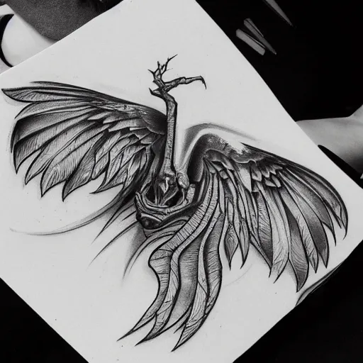 Prompt: 3d tattoo sketch, highly detailed
