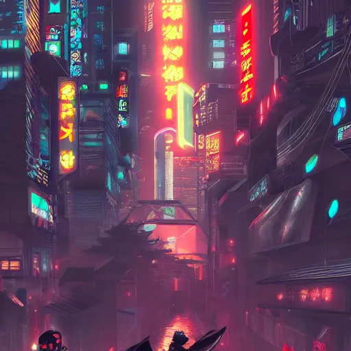 Image similar to Cyberpunk ninja samurai neon Tokyo city, trending on artstation 720x1600