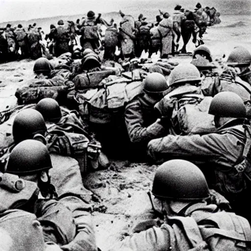 Image similar to the d - day, by robert capa,