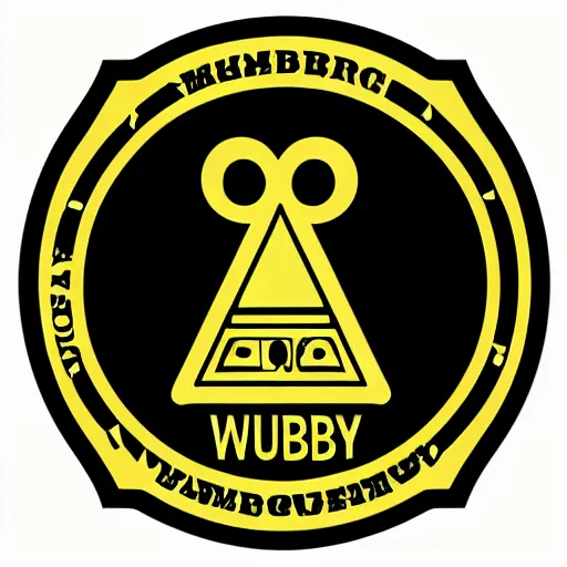 Image similar to warning sign with a vector graphic of paymoneywubby,
