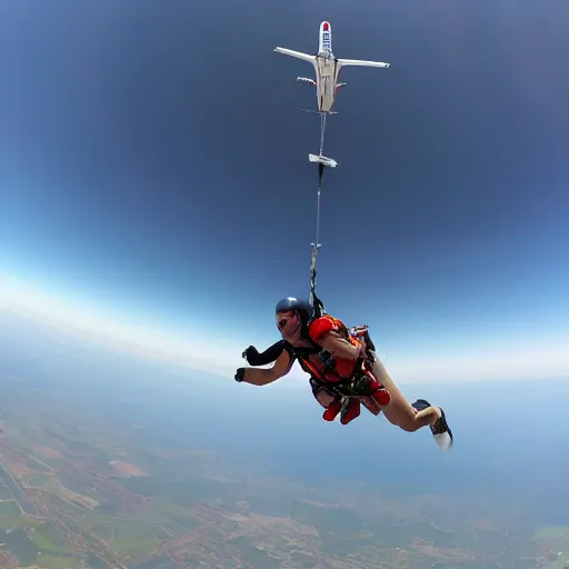Image similar to john cena skydiving, wide angle, 4 k