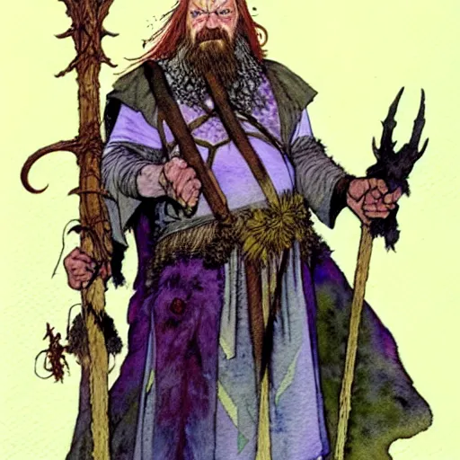 Image similar to a realistic and atmospheric watercolour fantasy character concept art portrait of urho kekkonen as a druidic warrior wizard looking at the camera with an intelligent gaze by rebecca guay, michael kaluta, charles vess and jean moebius giraud