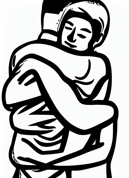 Image similar to Continuous one line drawing. Loving couple woman hugging man. Vector illustration