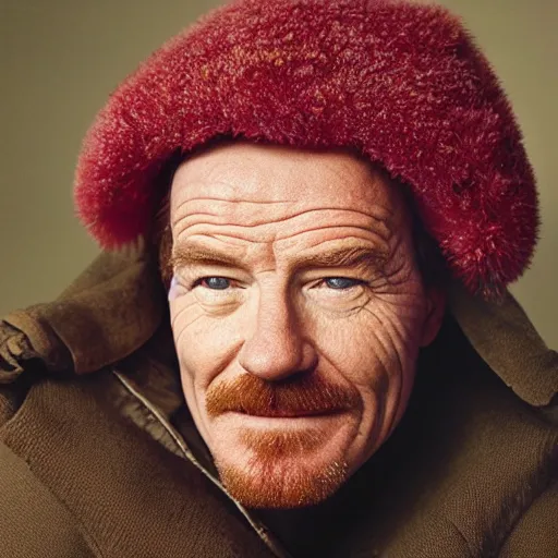 Image similar to bryan cranston's body is a bowl of cranberries, head submerged in cranberries, natural light, sharp, detailed face, magazine, press, photo, steve mccurry, david lazar, canon, nikon, focus