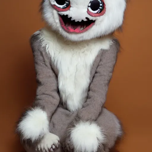 Image similar to a cute furry monster, studio setting