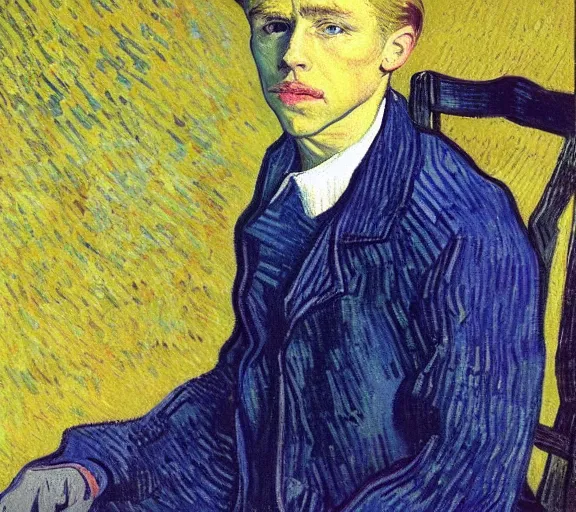 Prompt: portrait of tom odell by vincent van gogh