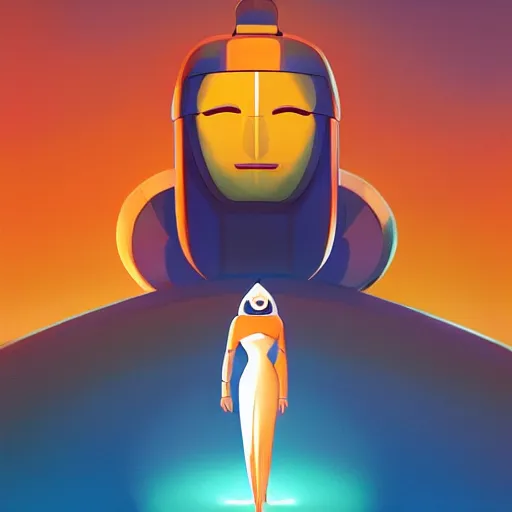 Image similar to face icon stylized minimalist the day the earth stood still 1 9 5 1, loftis, cory behance hd by jesper ejsing, by rhads, makoto shinkai and lois van baarle, ilya kuvshinov, rossdraws global illumination