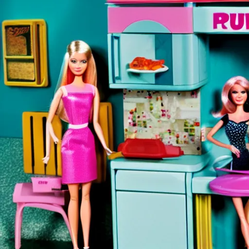 Prompt: barbie playset in pulp fiction, 8 k