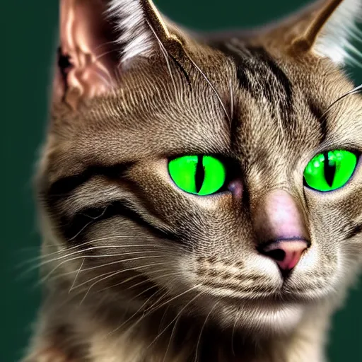 Prompt: cat soldier in call of duty warzone 4k, complete heterochromia brown and green eyes, high detail, high-resolution photograph, professional photography, ultra-detail