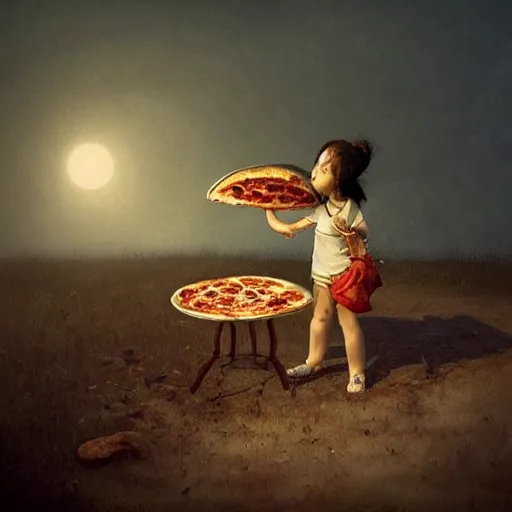 Image similar to neapolitan pizza margherita, by esao andrews, by james jean, humorous illustration, hyperrealistic, big depth of field, warm colors, night scenery, low light, 3 d octane render, 4 k, conceptart, hyperdetailed, hyperrealistic, trending on artstation