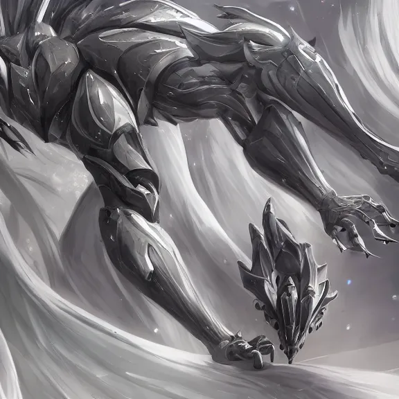 Prompt: very close up foot pov shot, detailed foot shot, feet art pov, hyperdetailed elegant beautiful stunning hot anthropomorphic mecha female dragon giantess laying down showing detailed dragon feet at camera, furry paw pov art, anthro paw pov art, sharp silver armor, elegant legs, warframe destiny fanart, giantess art, dragon paws, furaffinity, octane