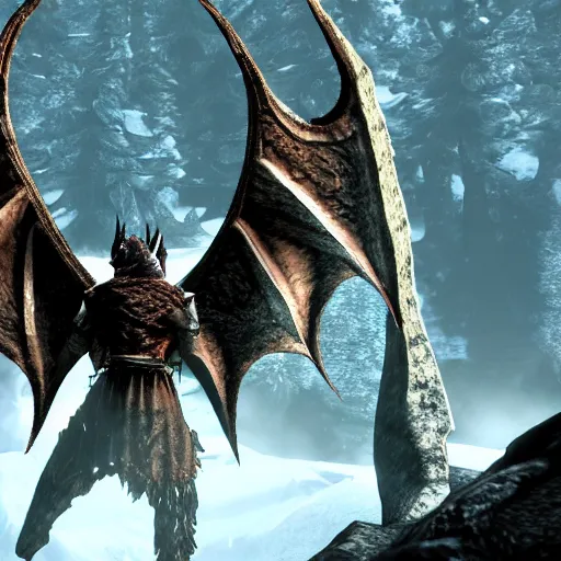 Image similar to Skyrim Dragon wearing a hat Screenshot