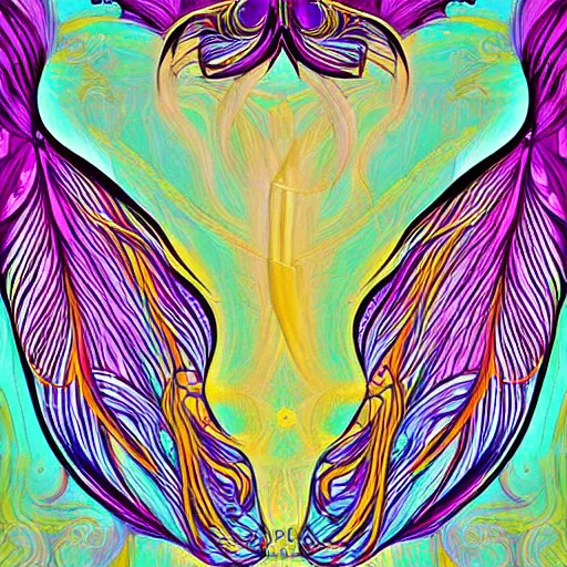 Image similar to abstract feathers, art style by Sandra Pelser, pop art nouveau