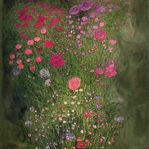 Image similar to a beautiful intricate watercolor illustration of a victorian livingroom flowers, leaves, 4 k, ultra - wide angle, by william turner, by gustav klimt, hd, trending on artstation, hyper detailed, muted intense colors