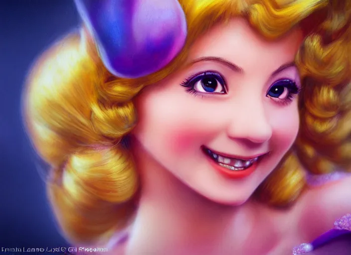 Image similar to a closeup, 4 5 mm, detailed photograph hyper realistic princess peach portrait, with a seductive smile, beautiful low light, 4 5 mm, by franz lanting