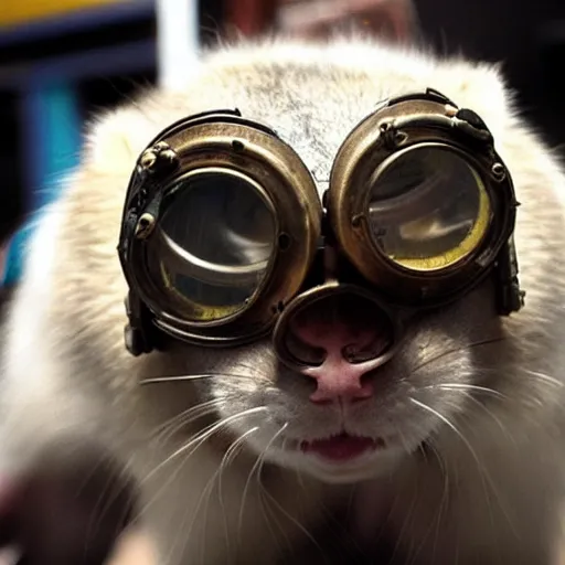 Image similar to a rat with steampunk googles, from Starcraft