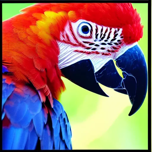 Prompt: “scarlet macaw typing on a keyboard with its beak, hd, photorealistic”