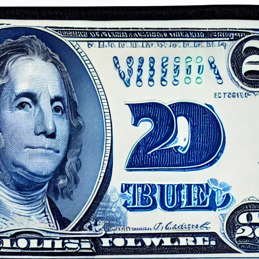 Image similar to blue 20 dollar bill