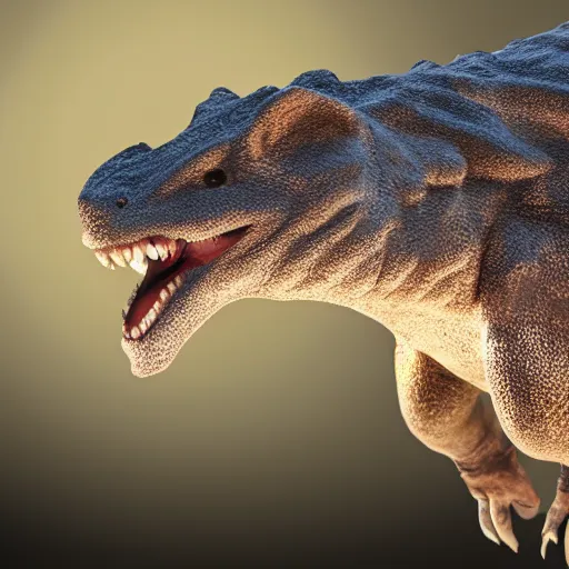 Image similar to stegoceras, mouse face teeth ears, photo realistic, epic pose