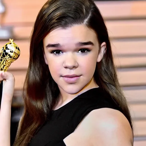 Prompt: hailee steinfeld is princess leia in Star Wars