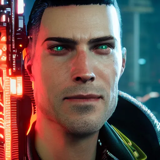 Image similar to johnny silverhand | cyberpunk 2 0 7 7 | portrait | hyperrealistic | dslr | 8 k