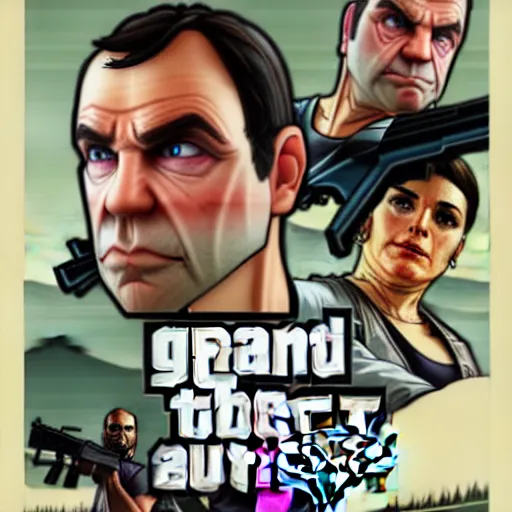 Prompt: gta v, art style by stephen bliss of jason alexander