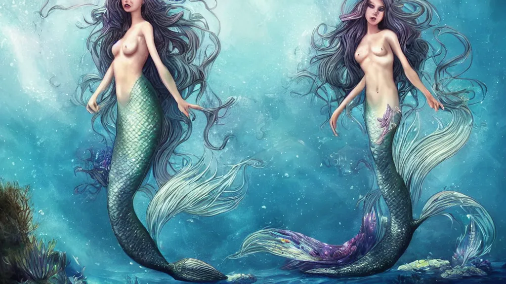 Prompt: mermaid, fantasy artwork, award winning, very very very very very very very beautiful, artstation