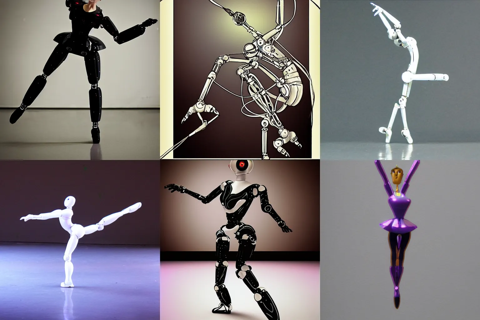 Prompt: robotic ballet dancer, scifi