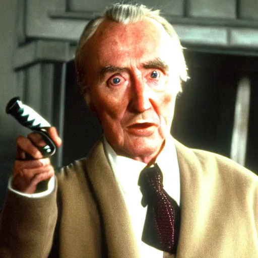 Image similar to Robert Hardy as Count Dooku from Star Wars the Clone Wars