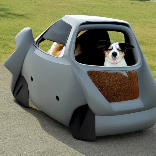 Image similar to dog shaped car