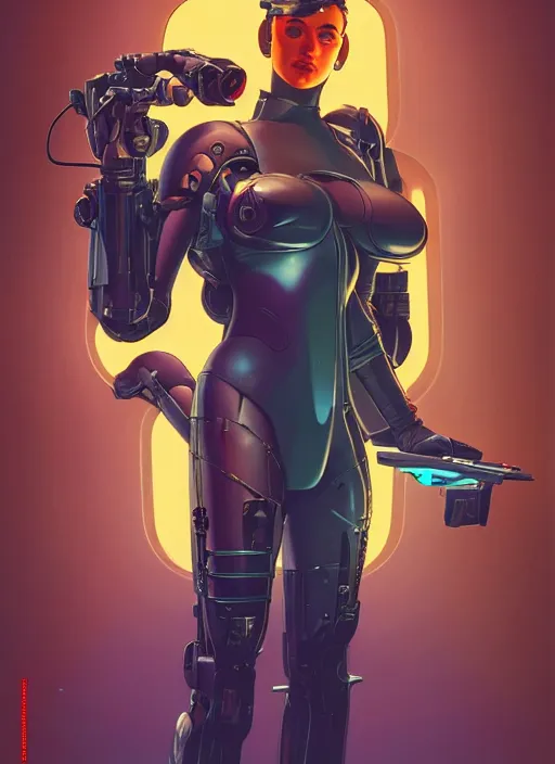 Image similar to powerful cyberpunk pilot. portrait by jean giraud and anton otto fischer and john philip falter and will eisner and gil elvgren and pixar. full body. realistic proportions. science fiction d & d. overwatch, rb 6 s, cyberpunk 2 0 7 7, blade runner 2 0 4 9 concept art. cel shading. thick lines.