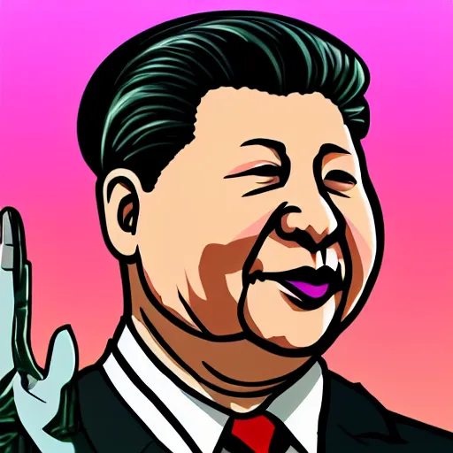 Image similar to cell shading high xi jinping