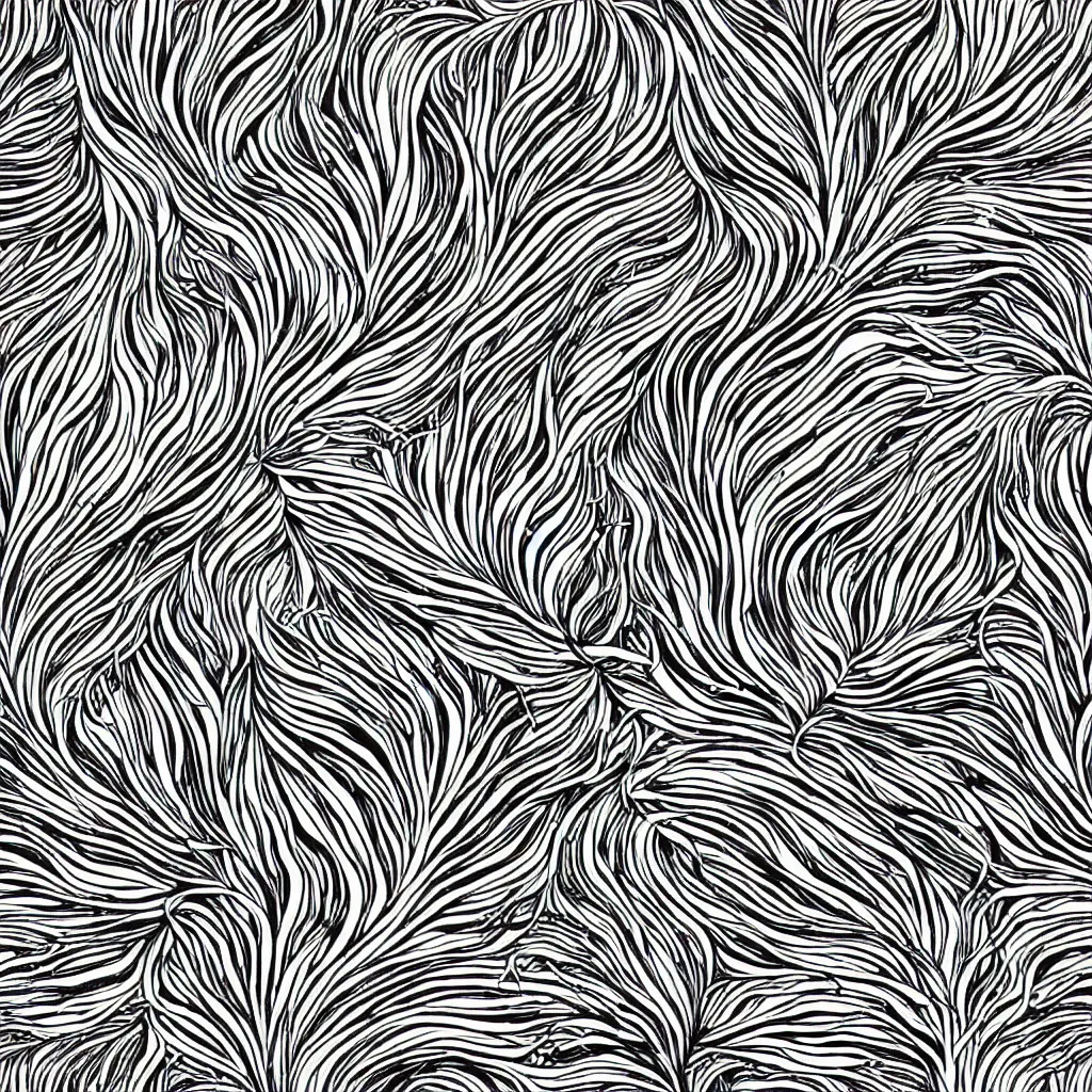 Prompt: seamless pattern of psychedelic roots. black and white, drawing, white background, seamless, ornament.