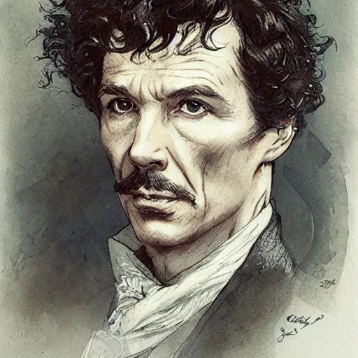 Prompt: sherlock holmes high resolution, high quality, by jean - baptiste monge