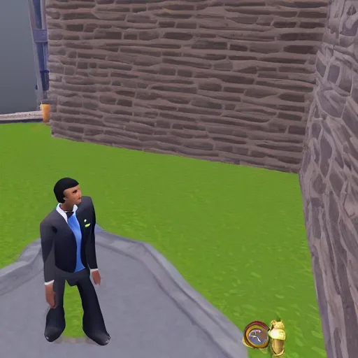 Image similar to obama in runescape