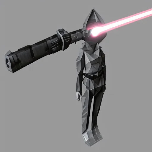 Prompt: isomorphic vector low poly lightsaber render, digitalart, cgstation, artstation