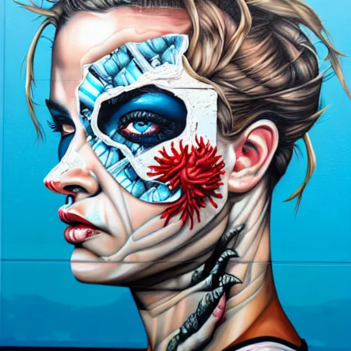 Prompt: horrors in ocean with intricate details by Sandra Chevrier