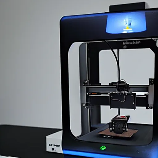 Prompt: futuristic 3 d printer