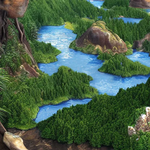 Image similar to A realistic beautiful natural landscape, 4k resolution, hyper detailed